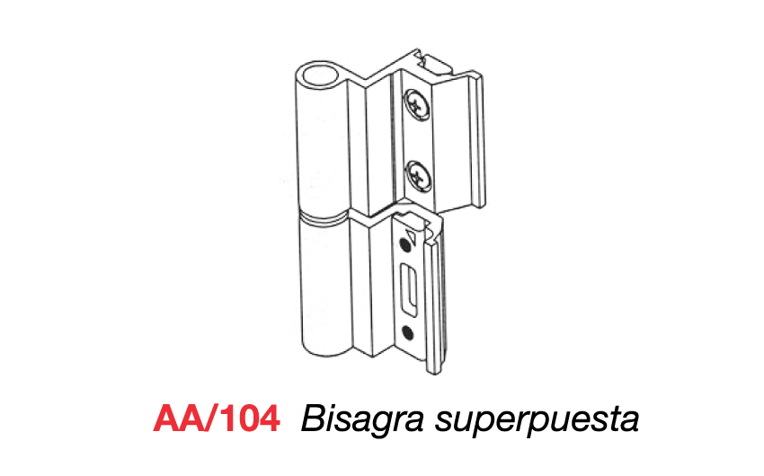 AA/104 Bisagra superpuesta