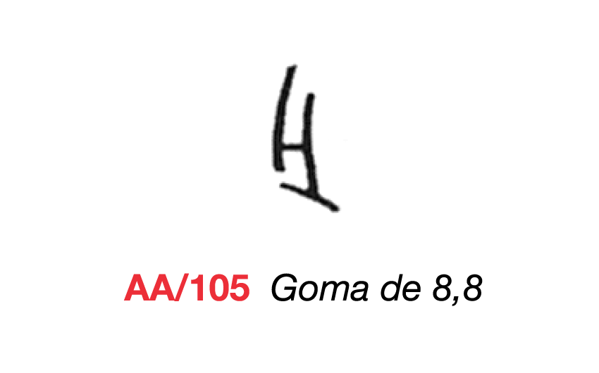 AA/105 Goma de 8