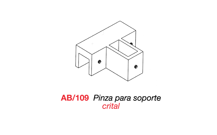 AB/109 Pinza para soporte cristal