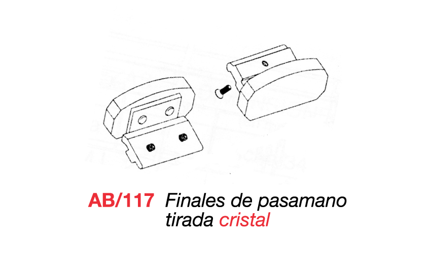 AB/117 Finales de pasamano tirada cristal