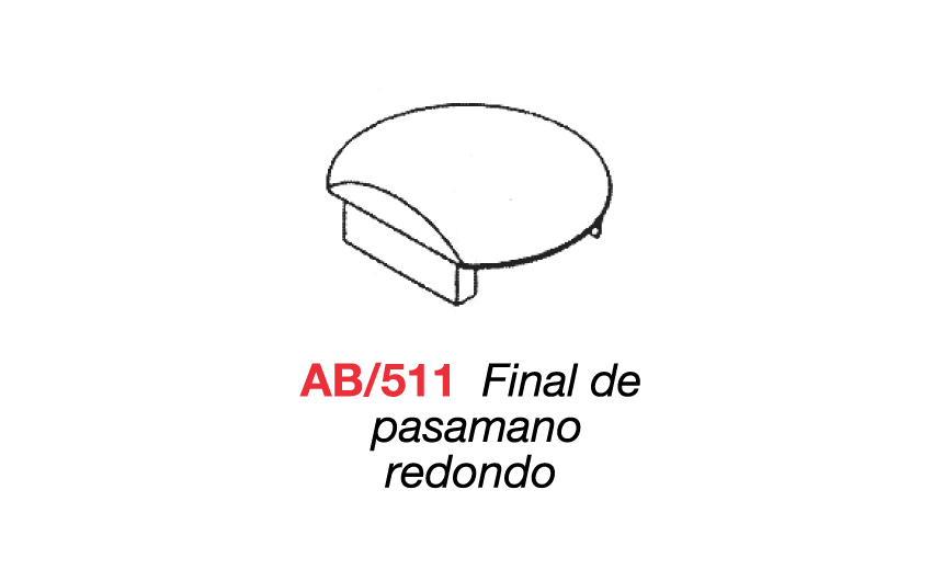 AB/511 Final de pasamano redondo