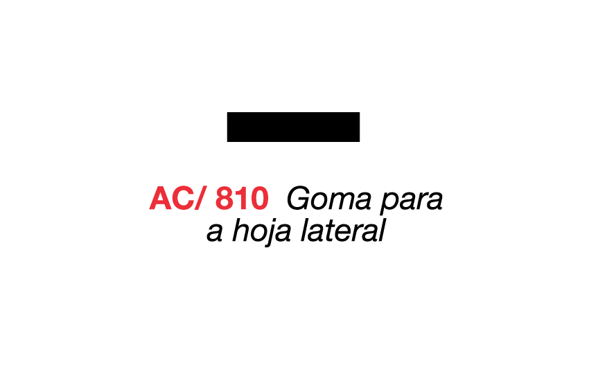 AC/810 Goma para la hoja lateral