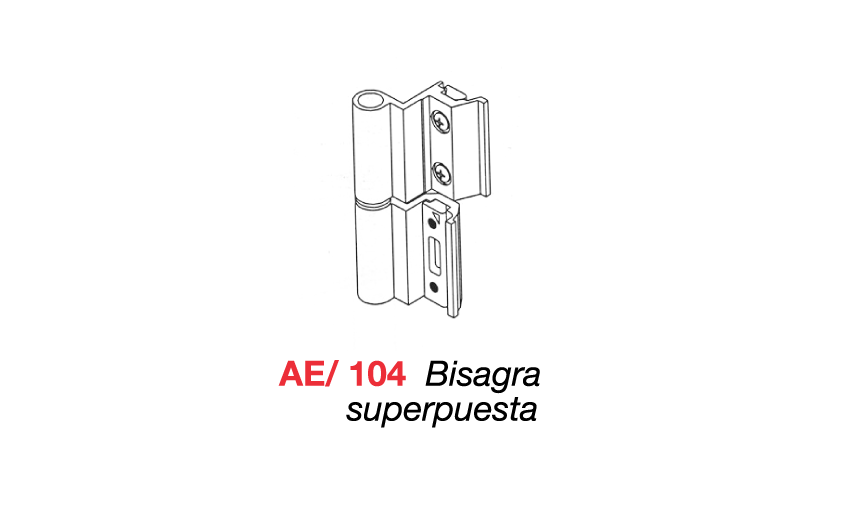 AE/104 Bisagra superpuesta