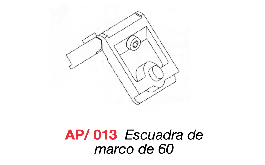 AP/013 Escuadra de marco de 60