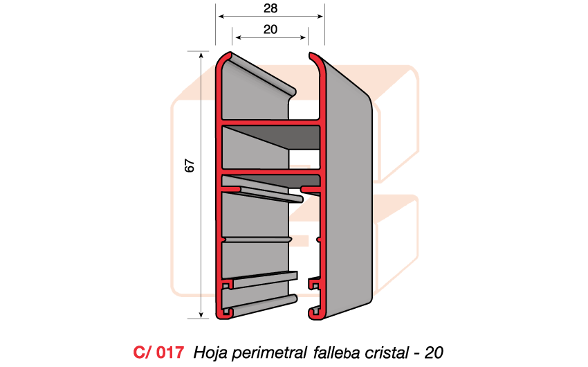 C/017 Hoja perimetral falleba cristal - 20
