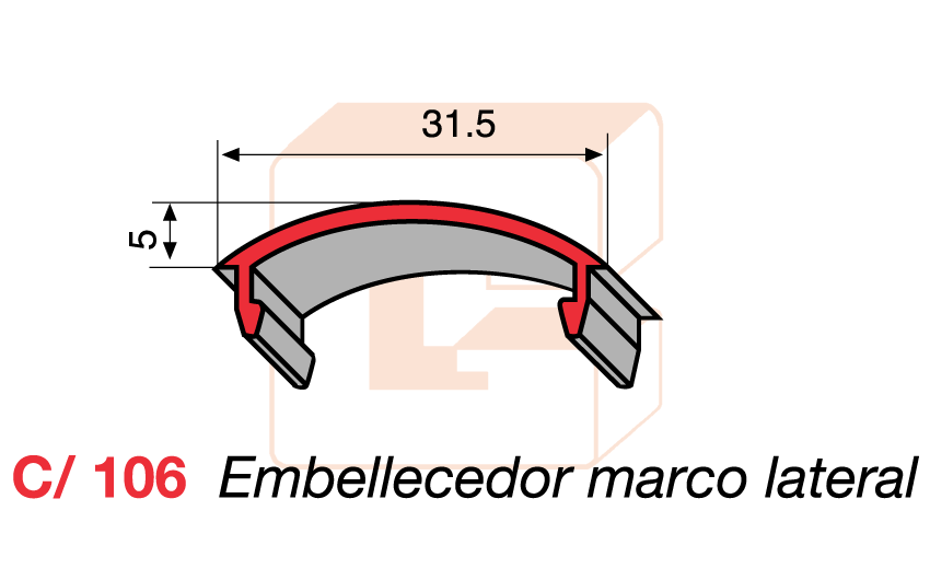 C/106 Embellecedor marco lateral