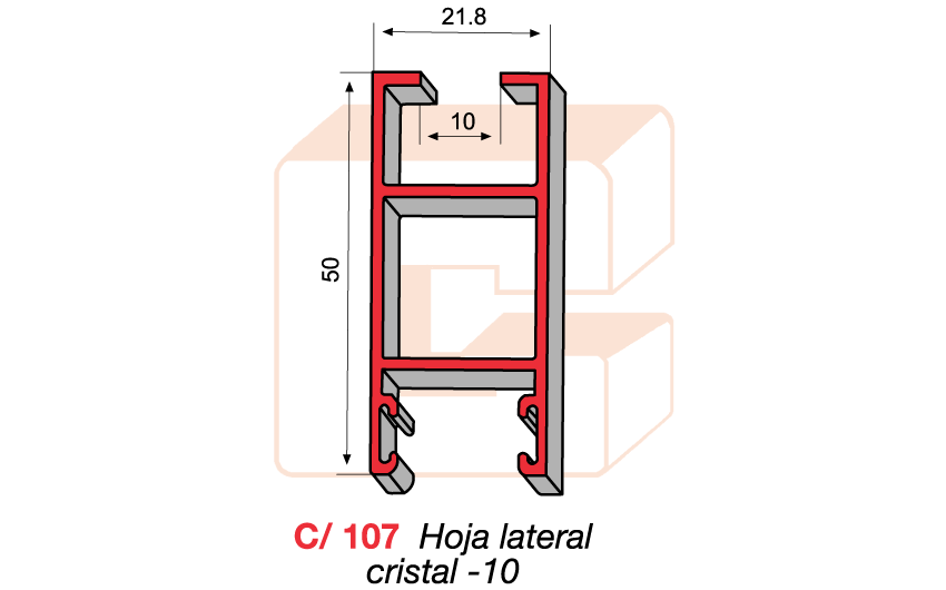 C/107 Hoja lateral cristal -10