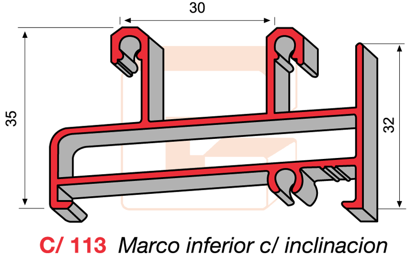 C/113 Marco inferior con inclinacin