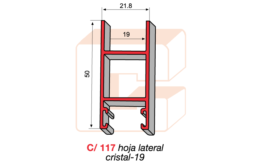 C/117 Hoja lateral cristal -19