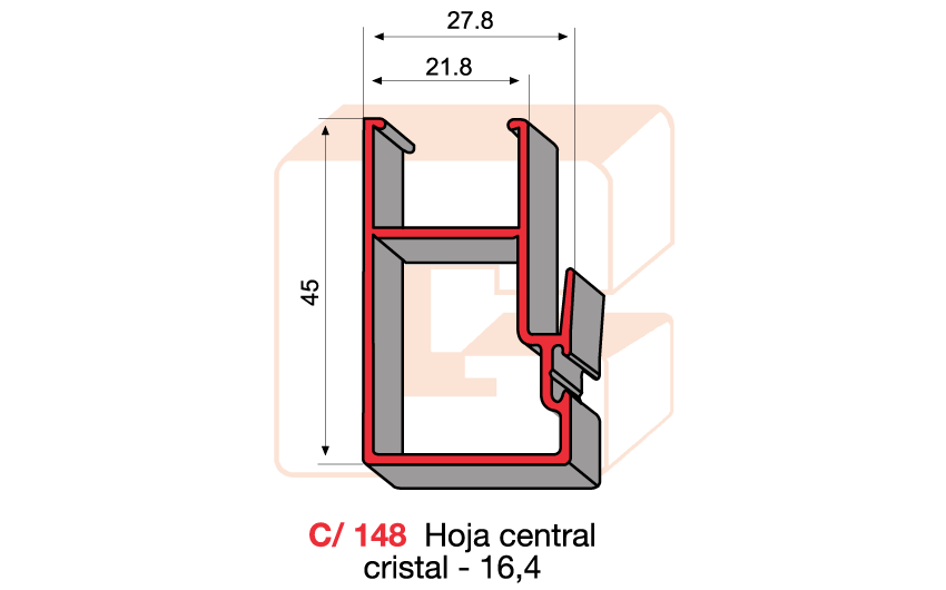 C/148 Hoja central cristal -16