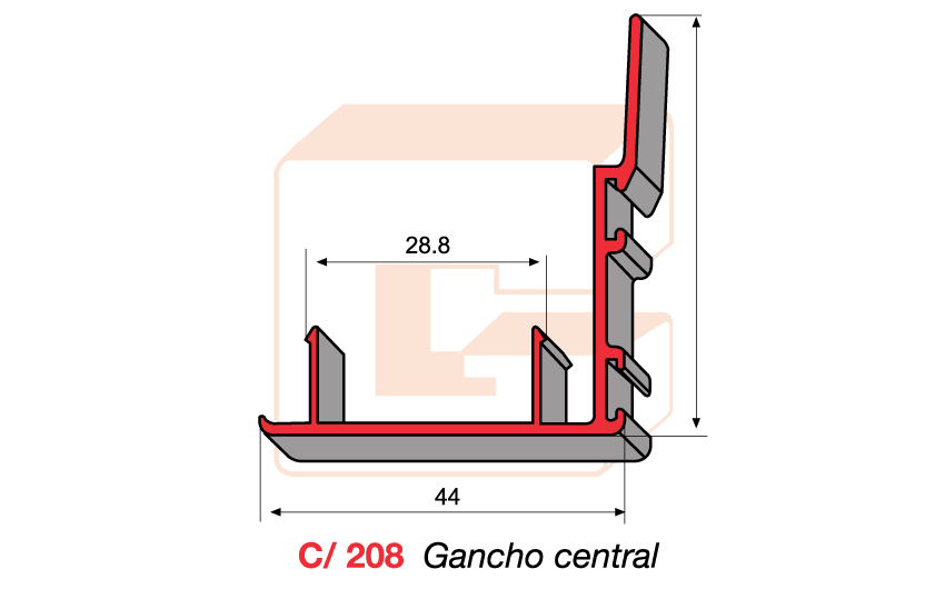 C/208 Gancho central