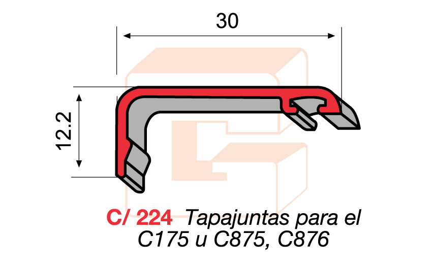C/224 Tapajuntas para el C175  C875 - C876