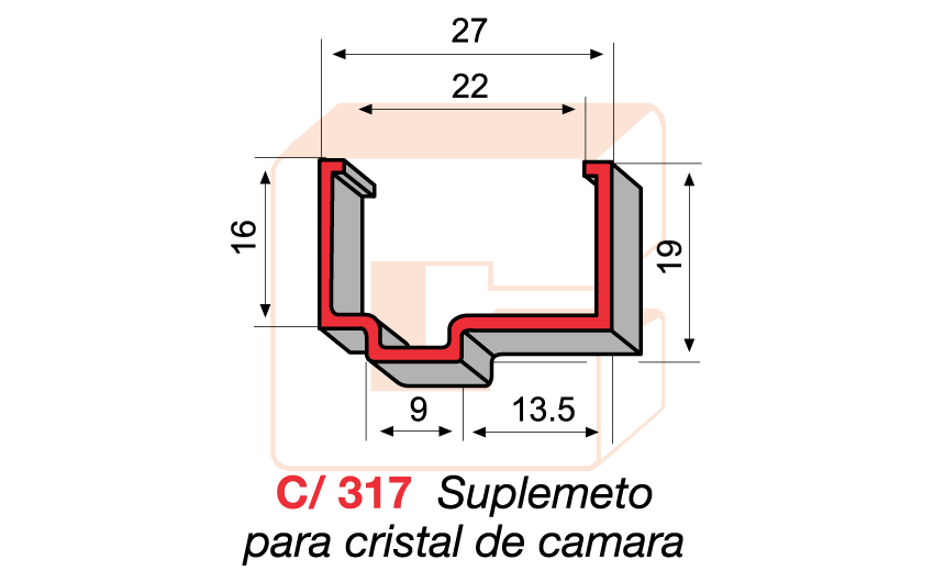C/317 Suplemento para cristal de cmara