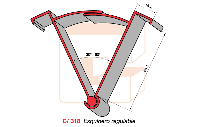 C/318 Esquinero regulable