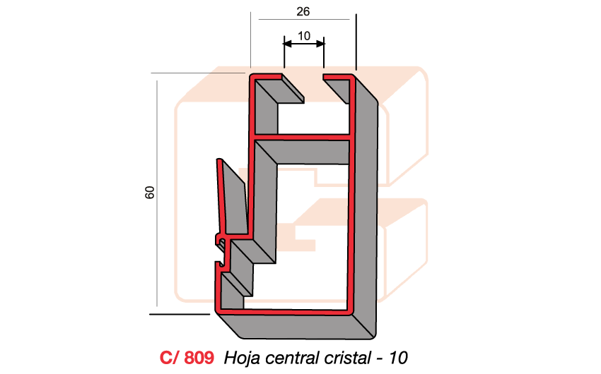 C/809 Hoja central cristal -10