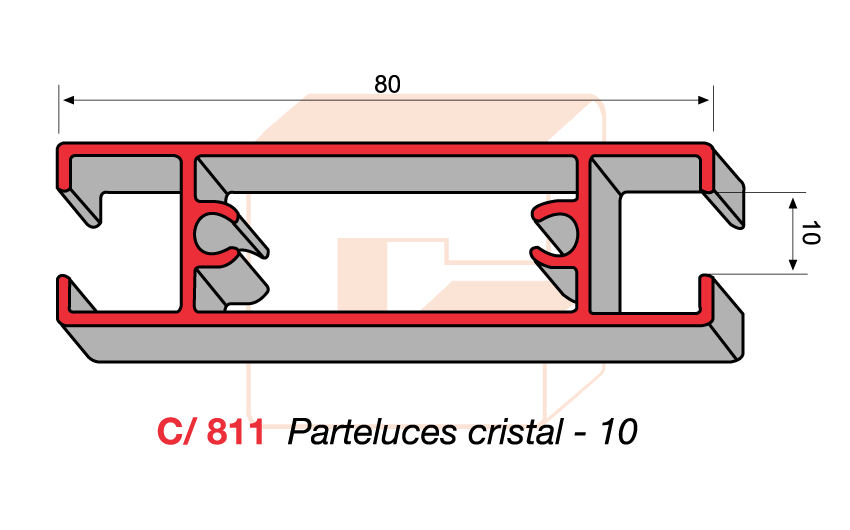 C/811 Parteluces cristal -10