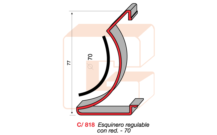 C/818 Esquinero regulable con red -70