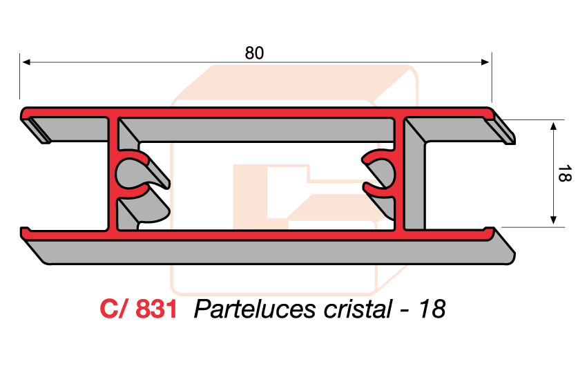 C/831 Parteluces cristal -18