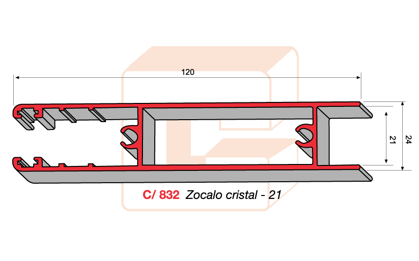 C/832 Zcalo cristal -21