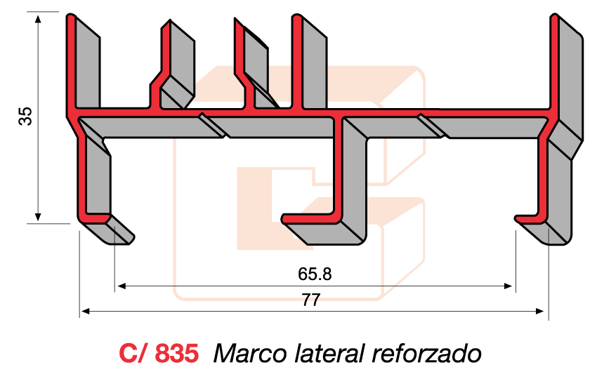 C/835 Marco lateral reforzado