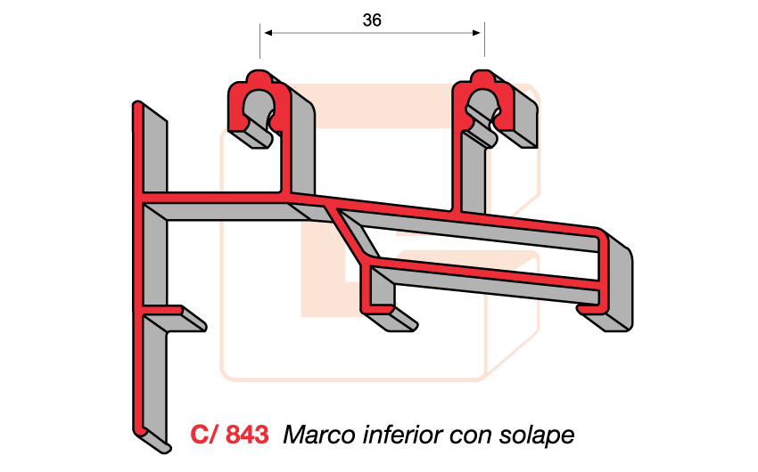 C/843 Marco inferior con solape