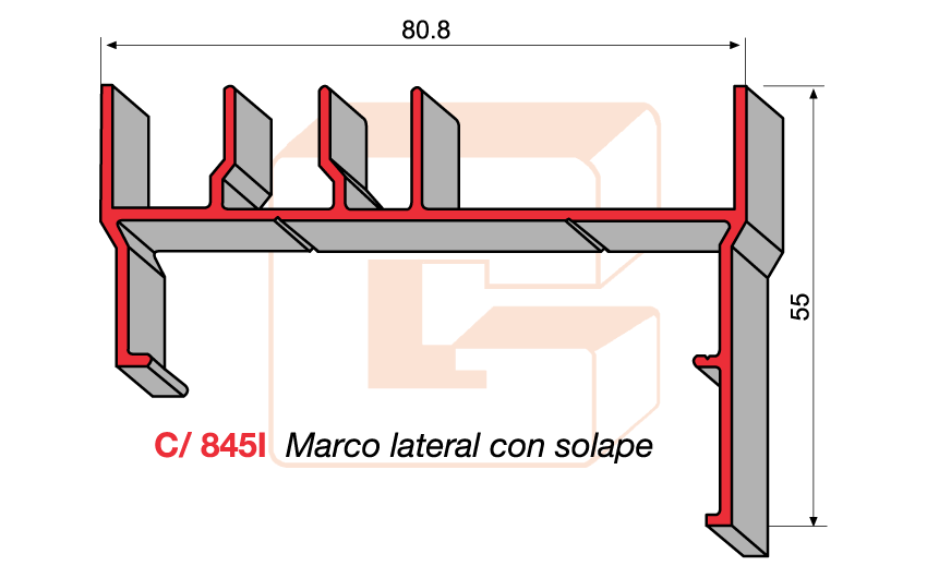C/845I Marco lateral con solape