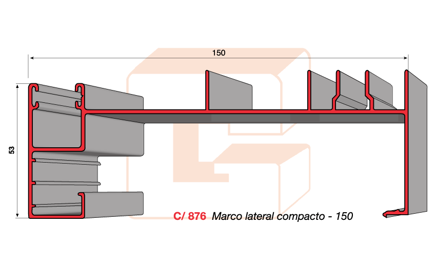 C/876 Marco lateral compacto - 150