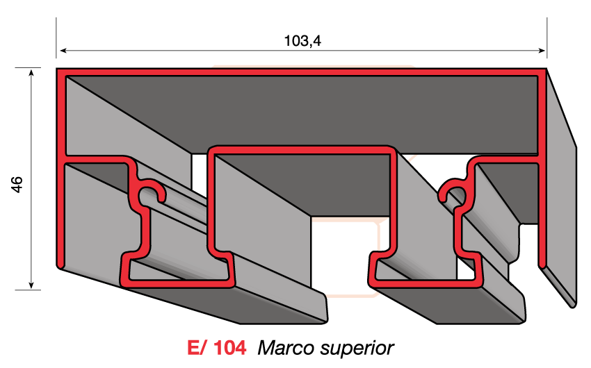 E/104 Marco superior