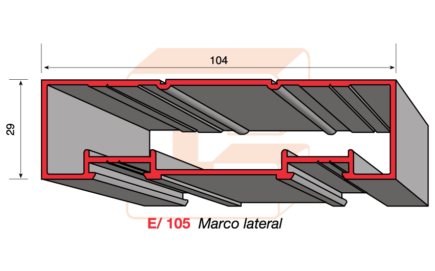 E/105 Marco lateral