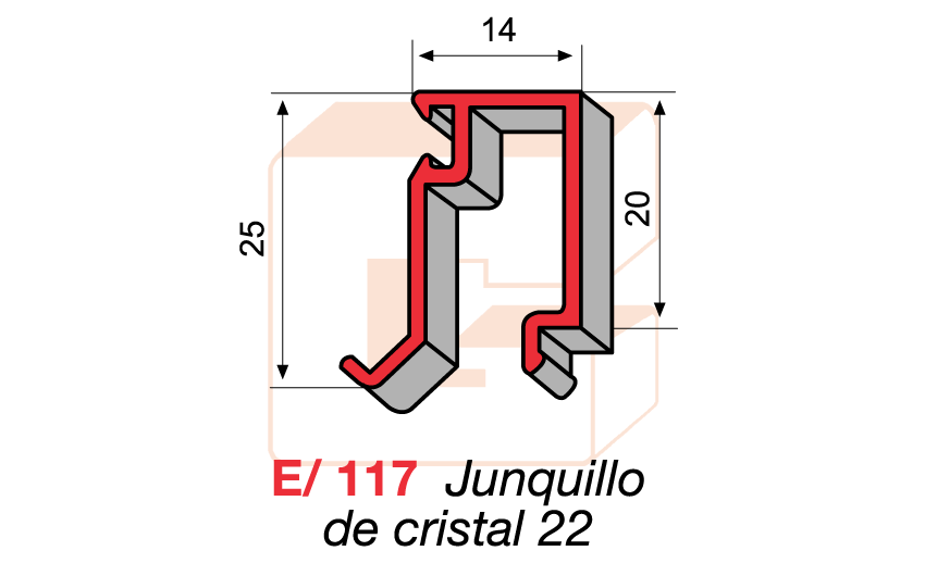 E/117 Junquillo de cristal de 24