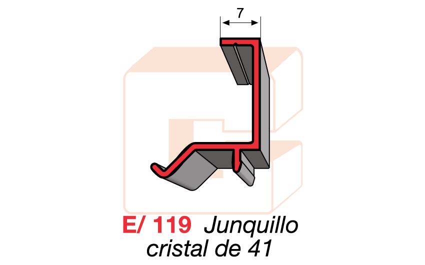 E/119 Junquillo de cristal de 41
