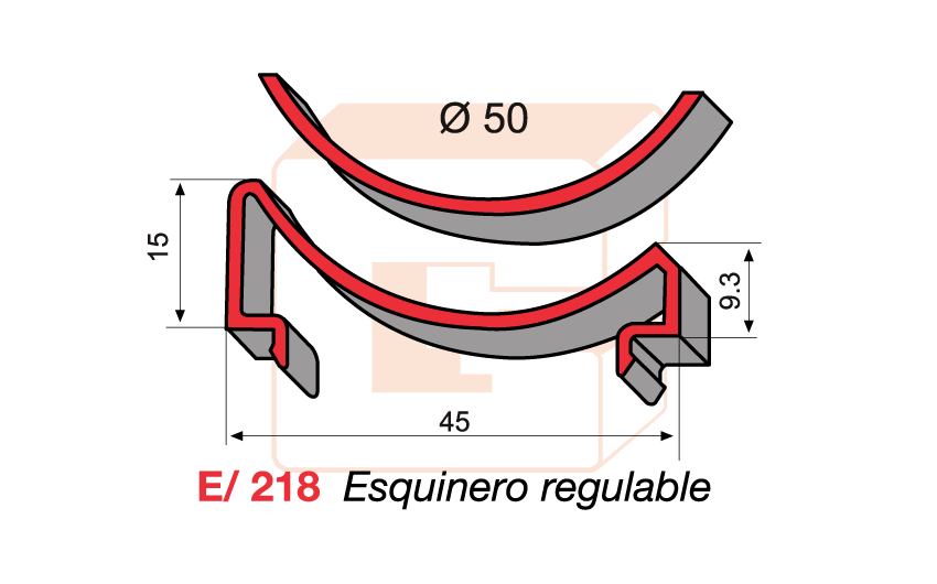 E/218 Esquinero regulable