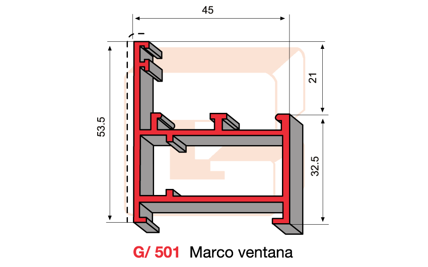 G/501 Marco ventana