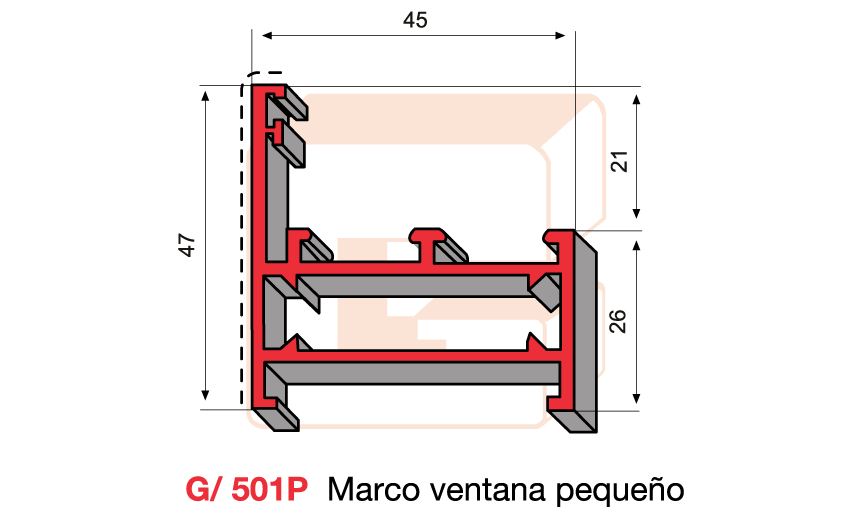 G/501P Marco ventana pequeo