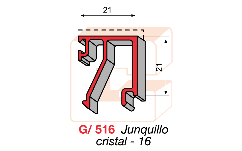 G/516 Junquillo de cristal de 18