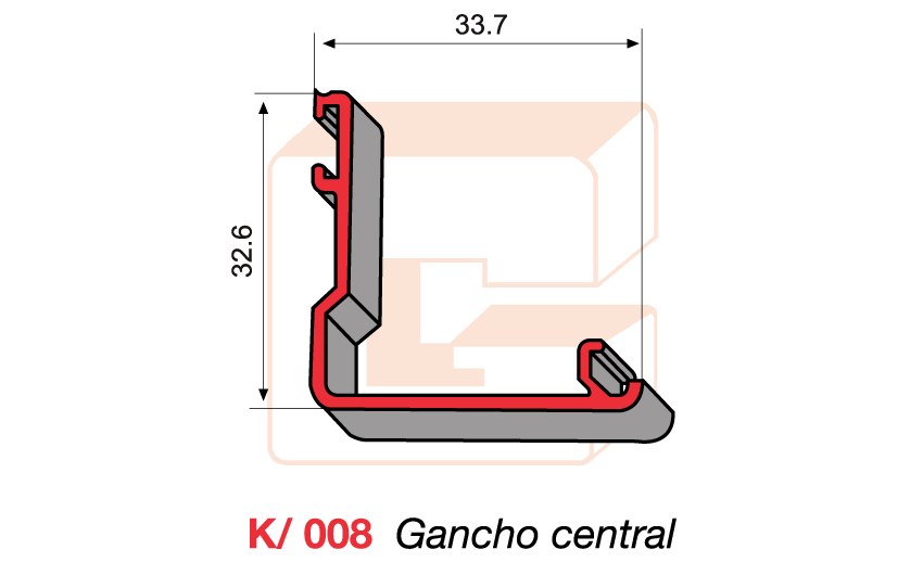 K/008 Gancho central