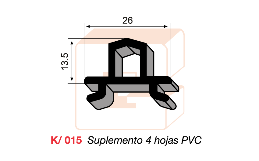 K/015 Suplemento 4 hojas PVC