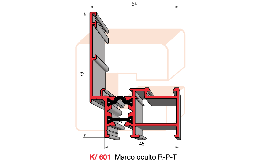 K/601 Marco oculto R-P-T