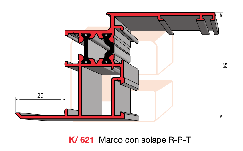 K/621 Marco con solapa R-P-T