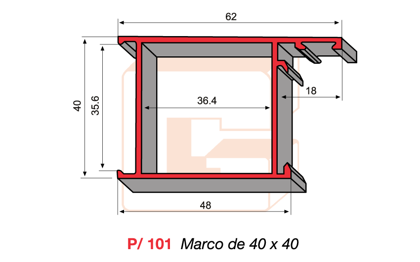 P/101 Marco de 40 x 40