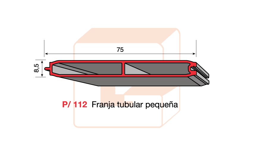 P/112 Franja tubular pequea