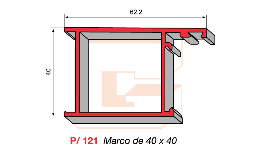 P/121 Marco de 40 x 40