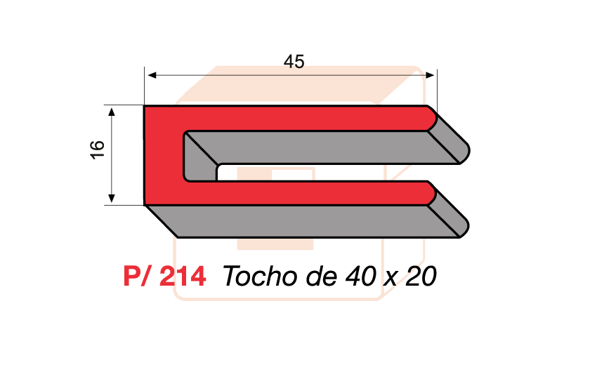 P/214 Tocho de 40 x 20