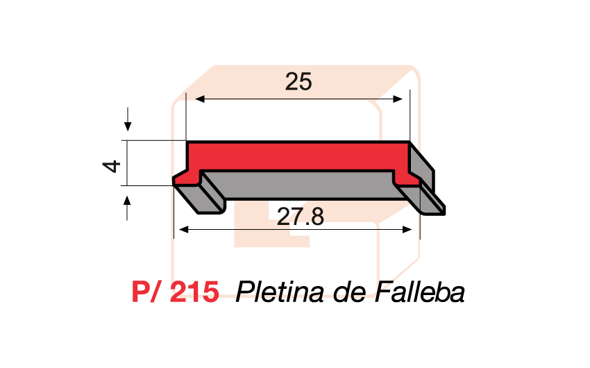 P/215 Pletina de falleba