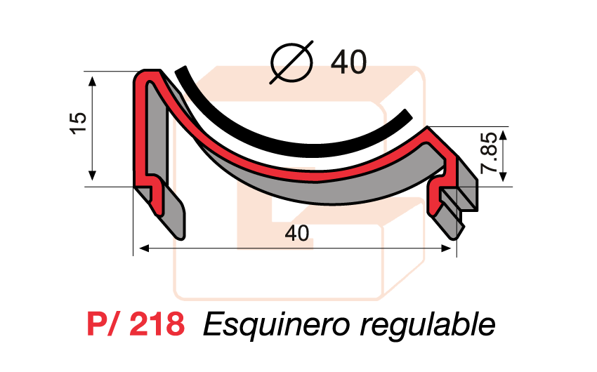 P/218 Esquinero regulable