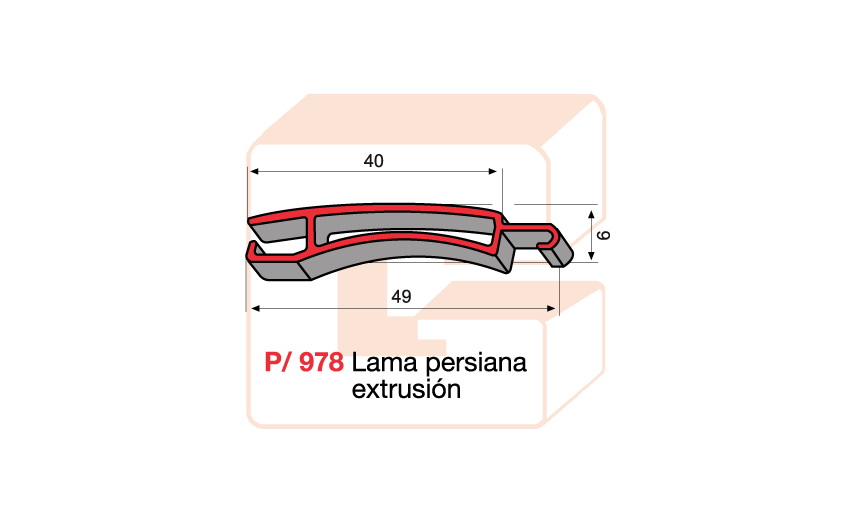 P/978 Lama persiana extrusin