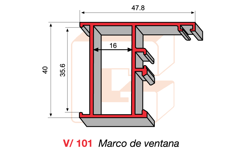 V/101 Marco de ventana